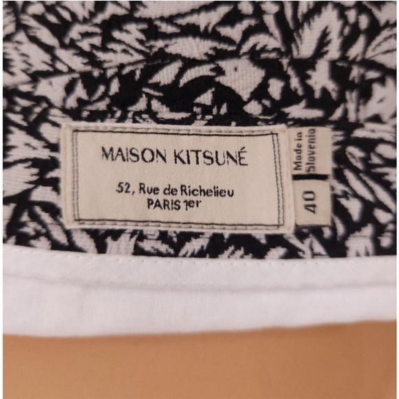 Maison Kitsune Black and White Patterned Pants - Picture 6 of 6